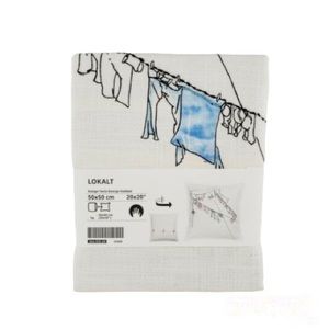 ikea LOKALT Cushion cover, white pink/handmade 20x20 " BRAND NEW